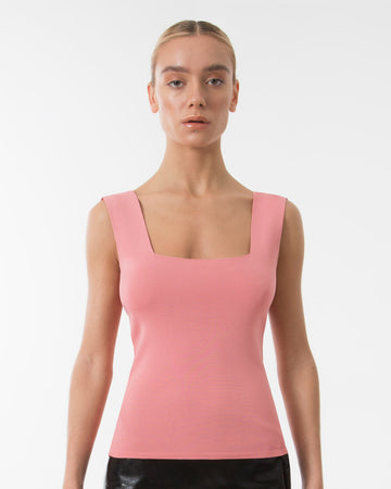 The rose gold sleeveless top blouse