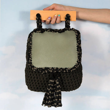 Trapilho cotton ribbon hook bag
