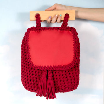 Trapilho cotton ribbon hook bag