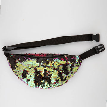 Sequin mermaid glitter belt bag