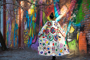 Embroidered suzani afghan coat