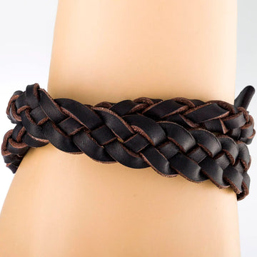 Handcrafted leather wrap bracelet