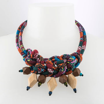 Fabric rope necklace
