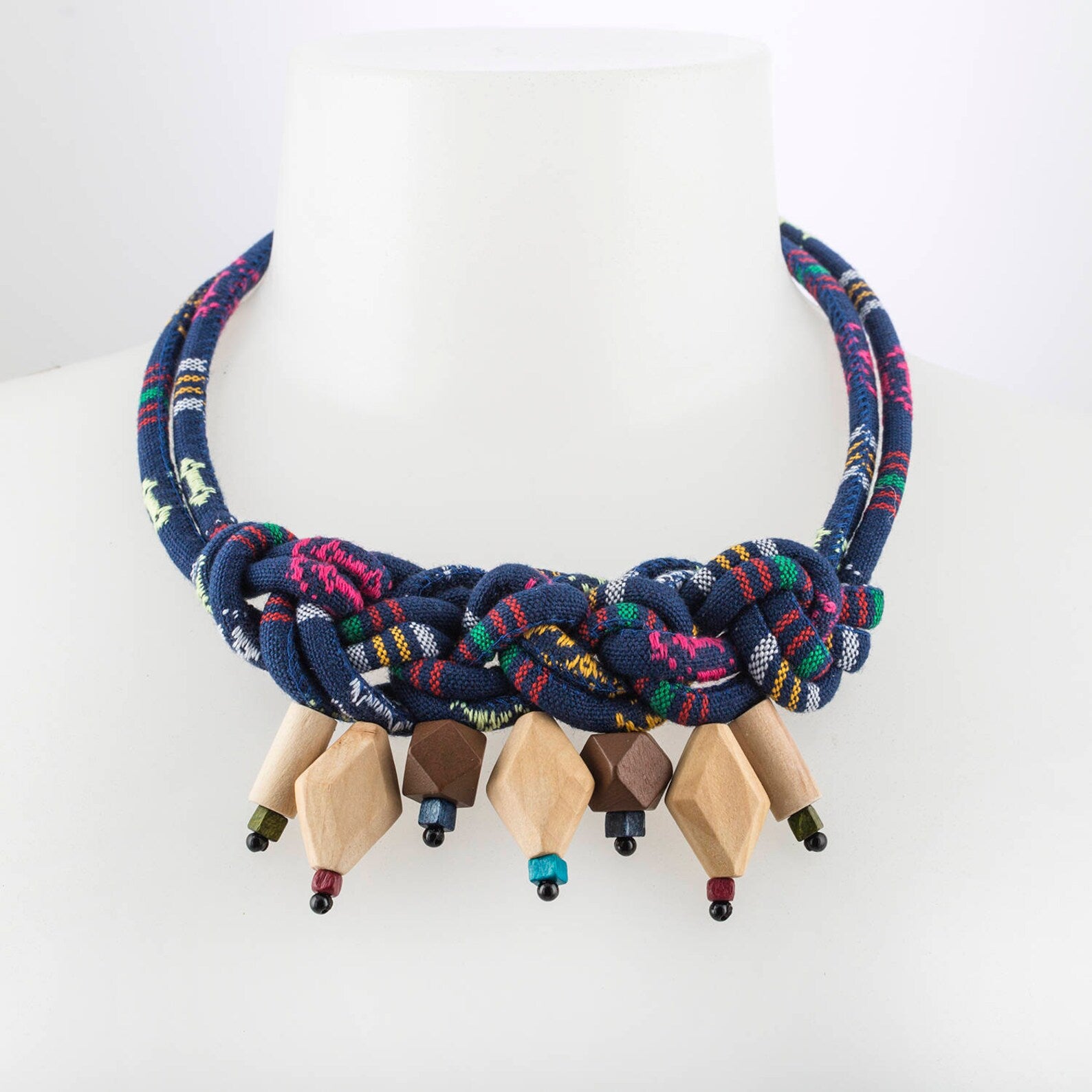 Fabric rope necklace