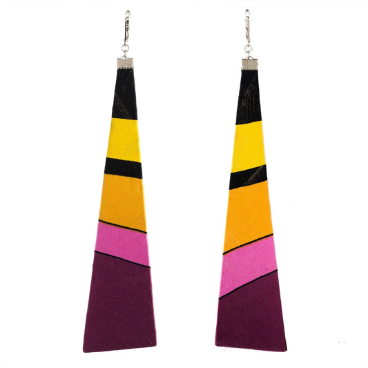 Colorful fabric earrings