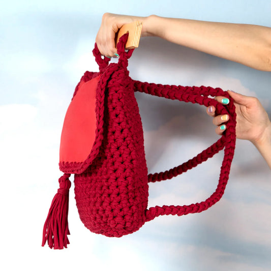 Trapilho cotton ribbon hook bag
