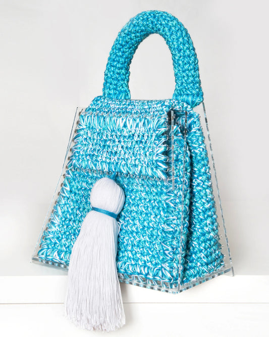 Light blue fashionista acrylic bag