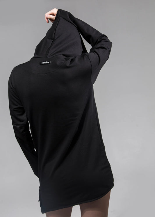 Unisex black hoodie